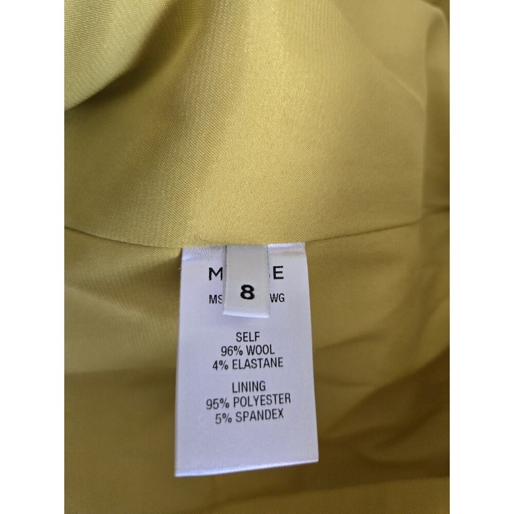 Monse Womens Oversized Wool Blazer Coat Jacket Lemon Yellow Sz 8 Business Event - Picture 6 of 13